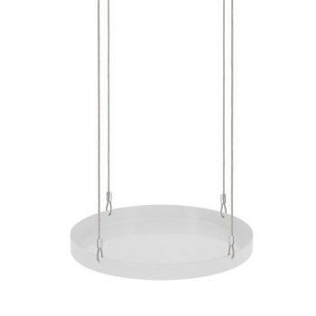 Kwietnik wiszący metalowy biały