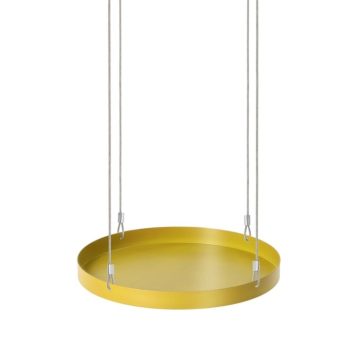 Kwietnik wiszący metalowy złoty