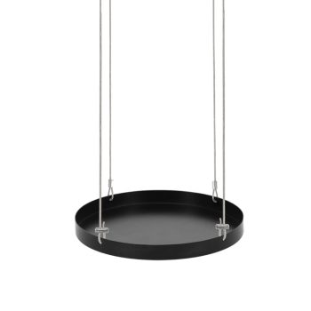 Wiszący kwietnik metalowy czarny regulowany