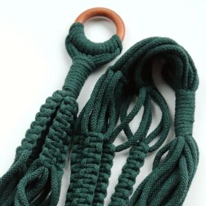 Kwietnik wiszący makrama butelkowa zieleń