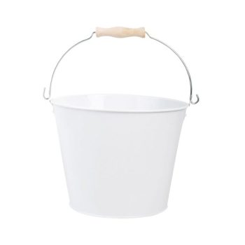 Wiaderko ogrodowe białe