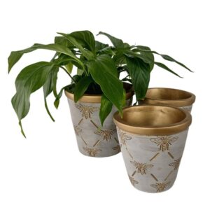 Osłonka na doniczkę z kwiatami wzór pszczoła