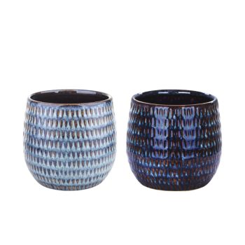 Osłonka na doniczkę niebieska 13,5 cm