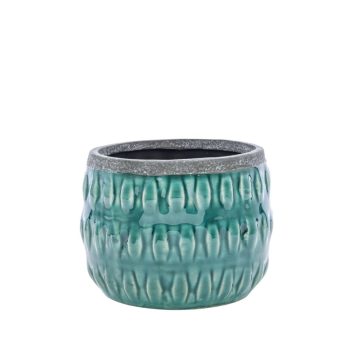 Turkusowa osłonka na doniczkę mała 12 cm