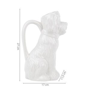 Dekoracyjna konewka ceramiczna w kształcie psa wymiary