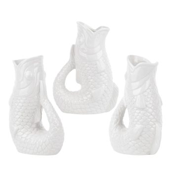 Konewka porcelanowa w kształcie ryby wazon ceramiczny