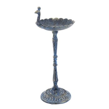 Karmnik dla ptaków stojący poidło metalowe Paw