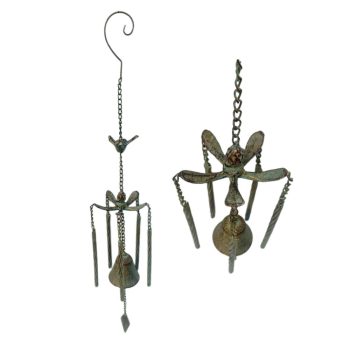 Metalowy dzwonek wietrzny ptaszek