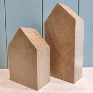 Drewniane domki dekoracyjne zestaw 2szt