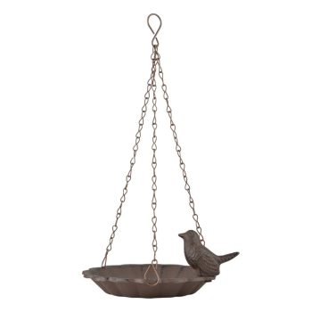Małe wiszące poidełko dla ptaków żeliwne