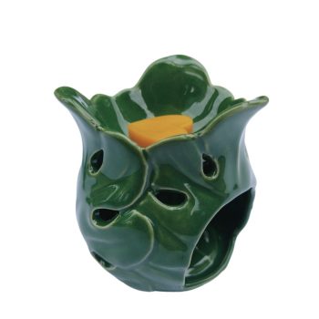 Kominek zapachowy zielony na wosk liść