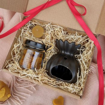 Zestaw kominek i woski na prezent