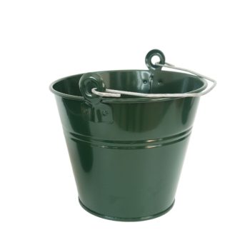 Metalowe wiaderko ogrodowe 4l ciemnozielone