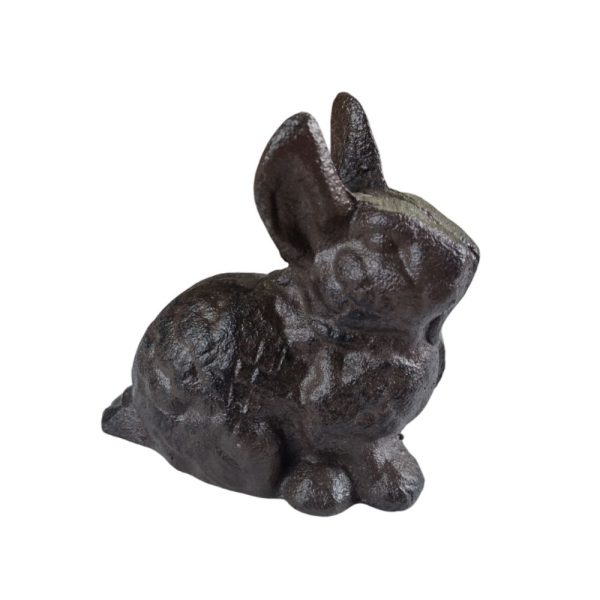 Żeliwny zajączek figurka ogrodowa