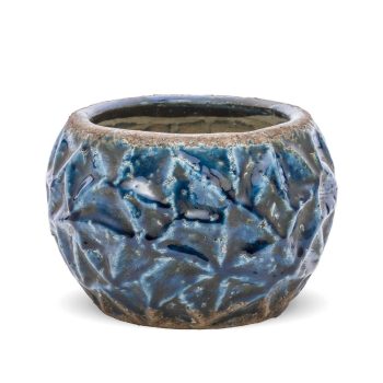 Osłonka z terakoty granatowo lazurowa 17cm