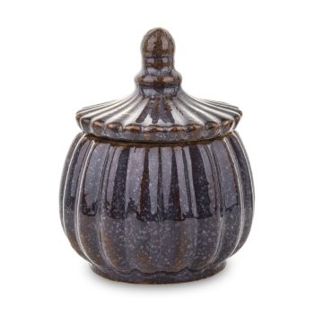 Ceramiczny pojemnik dekoracyjny z dekielkiem fioletowy