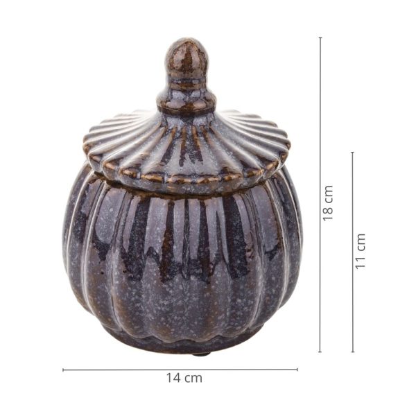 Ceramiczny pojemnik dekoracyjny z dekielkiem dynia wymiary