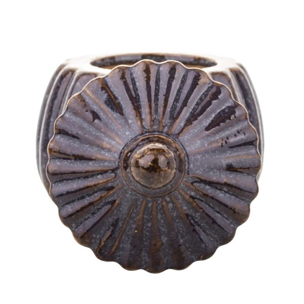 Ceramiczny pojemnik dekoracyjny z pokrywką dynia