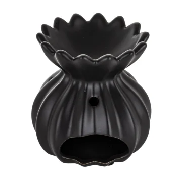 Czarny kominek do wosku makówka Artpol